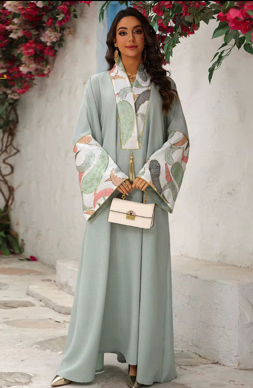 Detailed abaya dress