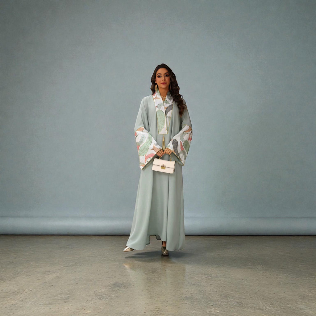 Detailed abaya dress